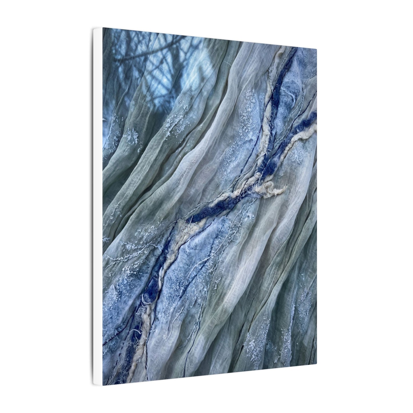Moonlight Silk Drape Canvas Art - Japandi Mono No Aware