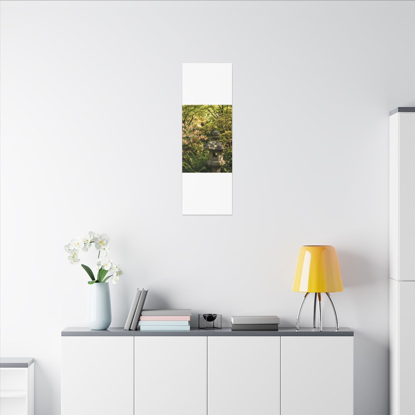 Spring Stone Lantern Gold Repair Canvas Art | Beautiful Decor