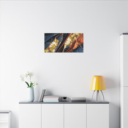 Golden Hour Paper Fold Canvas Art - Kintsugi Ma