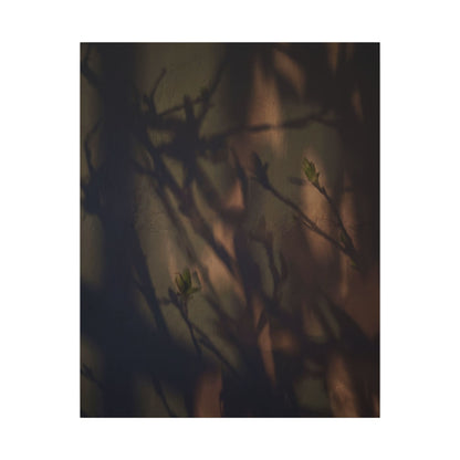 Candlelight Shadow Play Canvas Art - Dark Japandi Shibui
