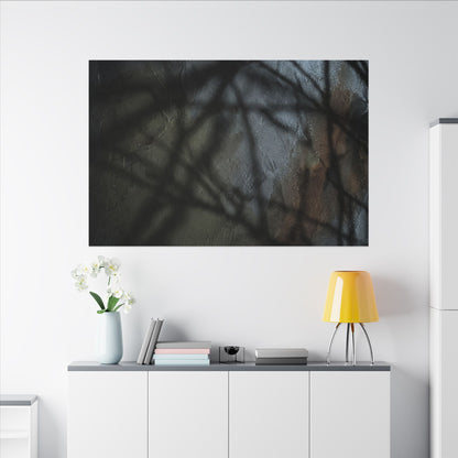 Shadow Play Dark Texture Canvas Art | Sophisticated Dark Japandi Art