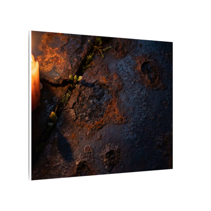 Candlelight Rust Patina Canvas Art - Dark Japandi Ma