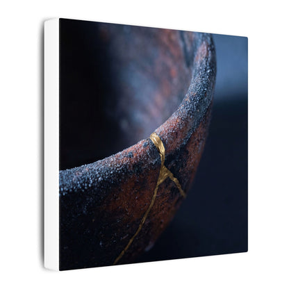 Artful Ceramic Bowl Canvas Art - Broken Beauty Kintsugi