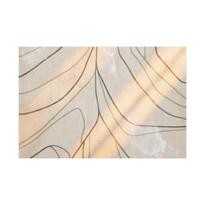 Shoji Screen Minimal Line Canvas Art | Warm Japandi Art