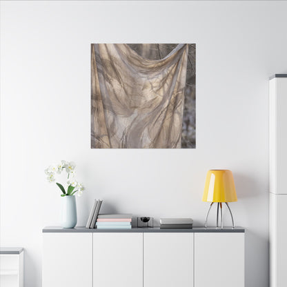 Ma Silk Drape Canvas Art - Japandi Japanese Pattern