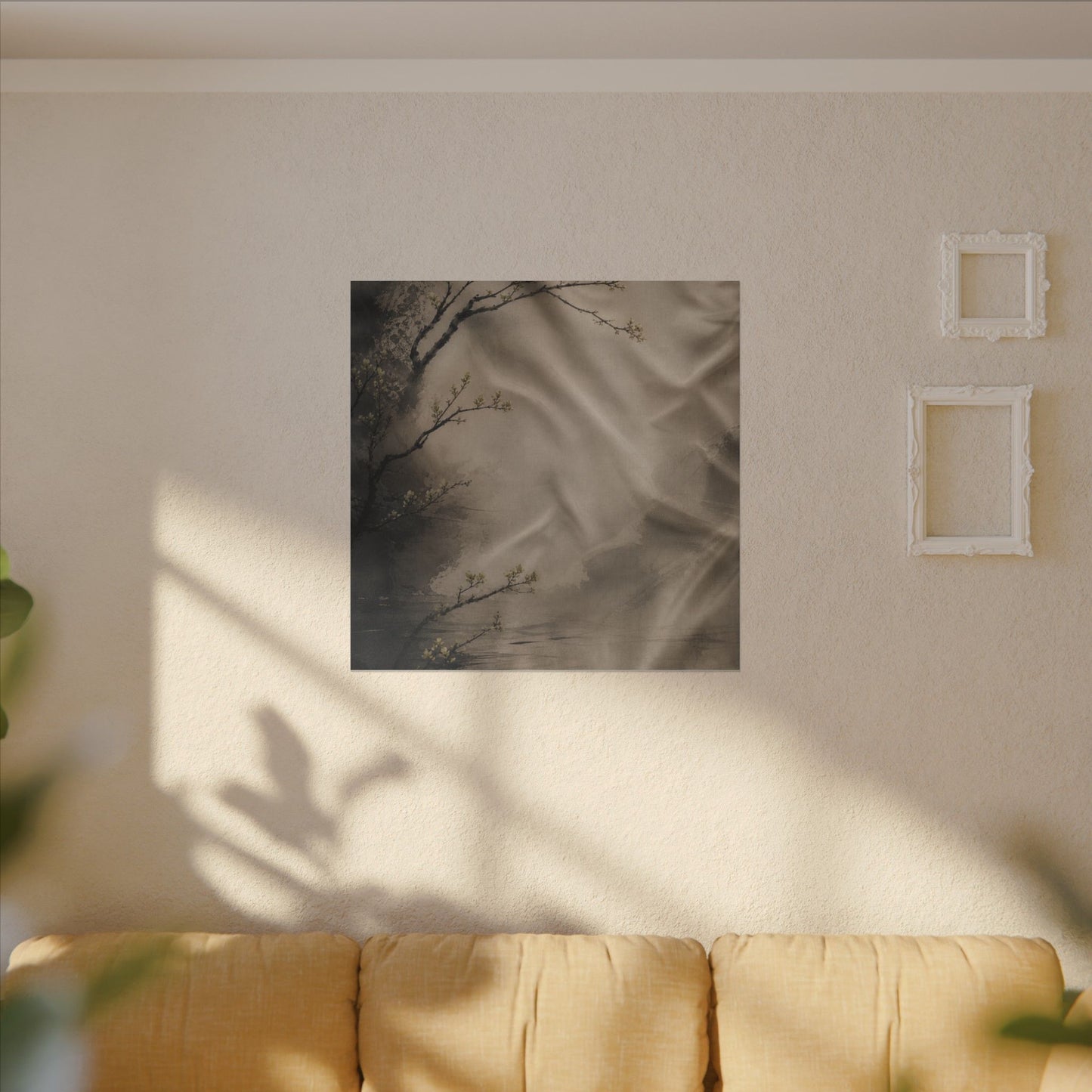 Silk Drape Canvas Art | Spring Japandi Japanese Pattern Art