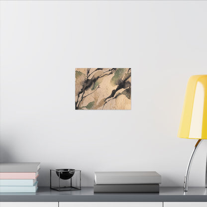 Japandi Shadow Play in Golden Hour | Watercolor Canvas Art