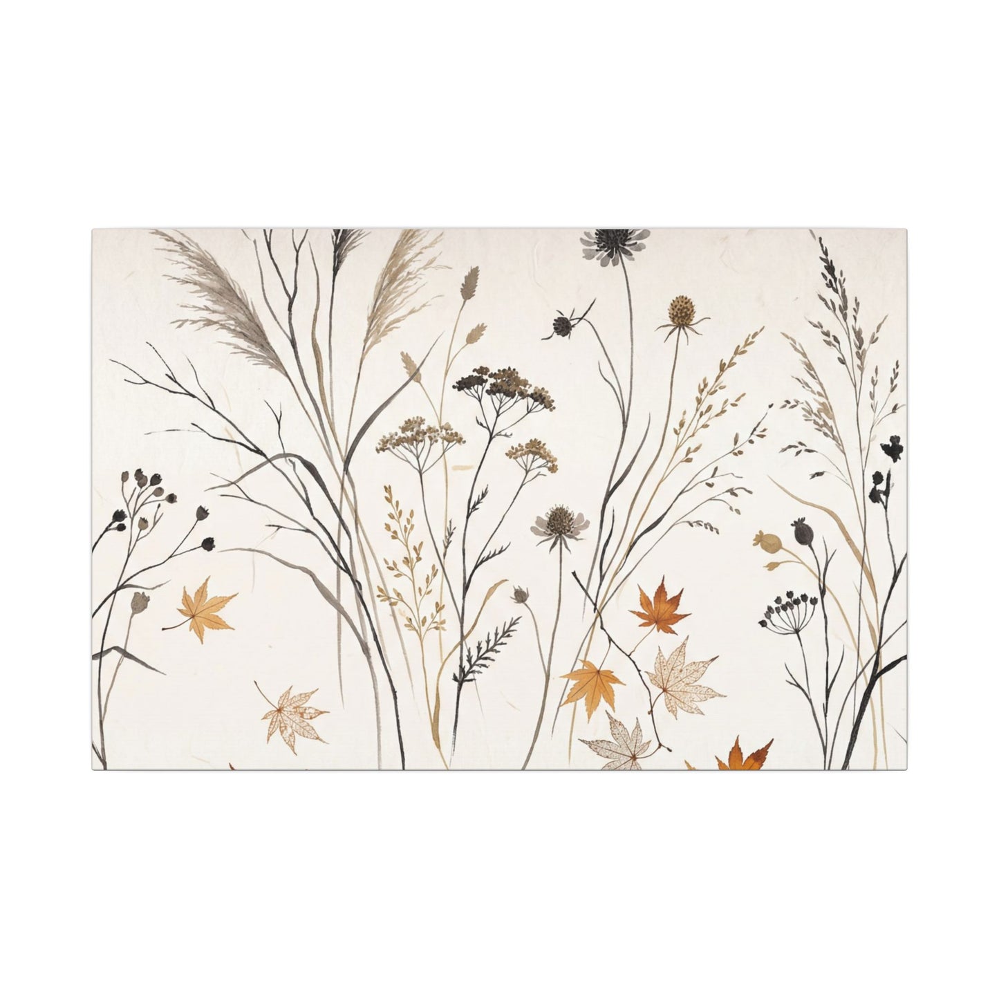 Dawn Dried Flowers Canvas Art - Japandi Kanso
