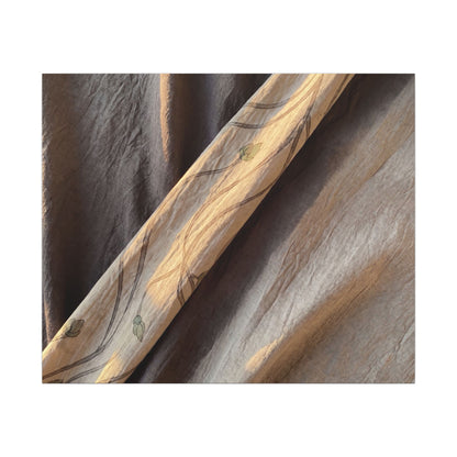 Warm Silk Drape Canvas Art - Japanese Pattern Japandi
