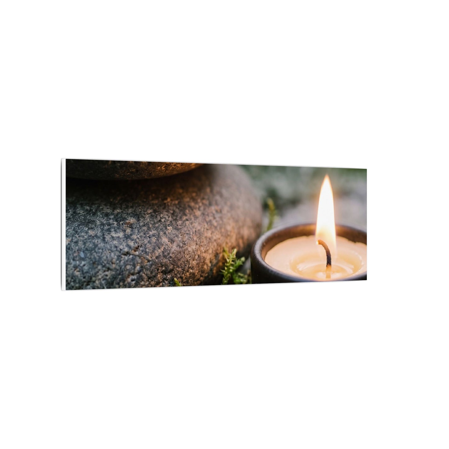 Warm River Stones Canvas Art - Japanese Pattern Japandi