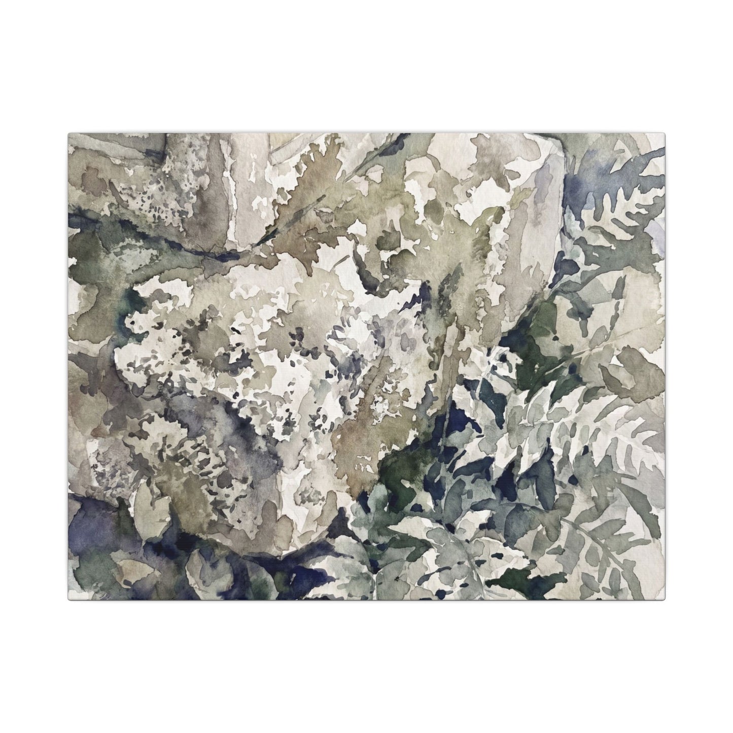 Stone Lantern Watercolor Canvas Art | Elegant Japandi Art Art Print