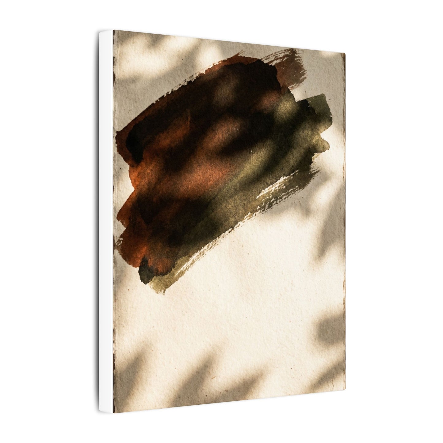 Ink Brushstroke Canvas Art | Summer Dark Japandi Moody Minimal Art