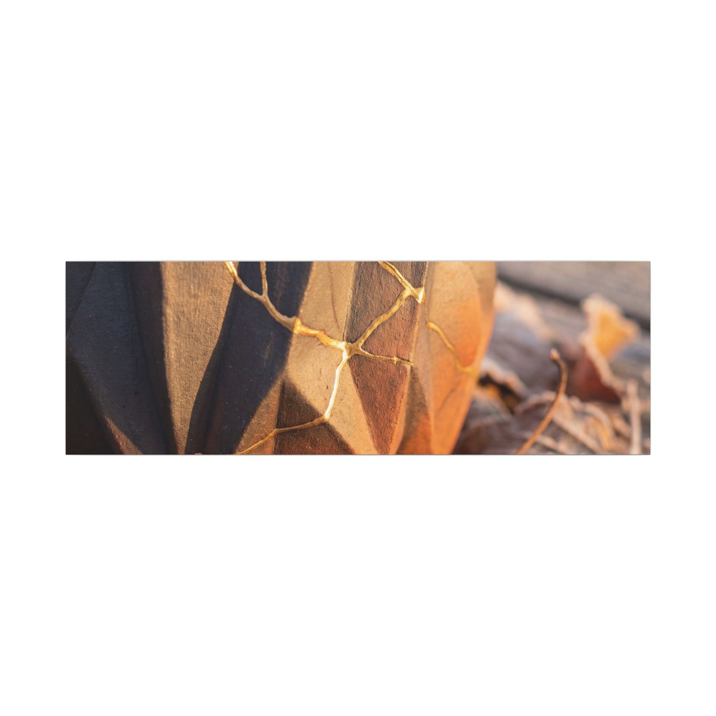 Paper Fold Gold Repair Canvas Art | Philosophical Kintsugi Art
