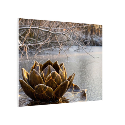 Lotus Flower Gold Repair Canvas Art | Beautiful Kintsugi Art