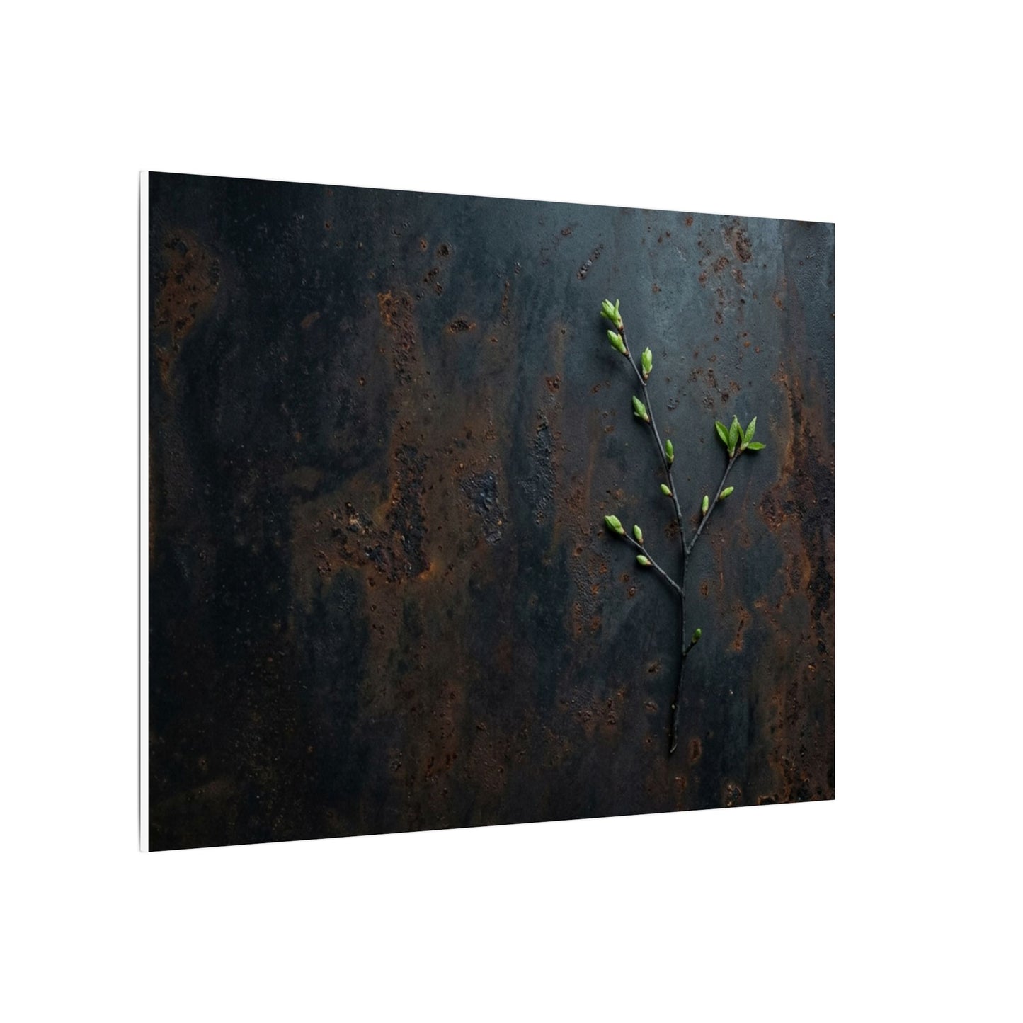 Rust Patina Moody Minimal Canvas Art | Moody Dark Japandi Art
