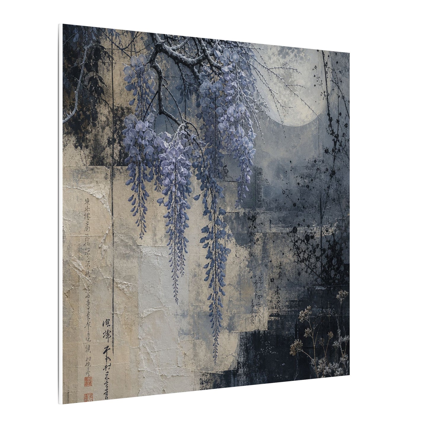 Winter Wisteria Texture Canvas Art | Elegant Decor
