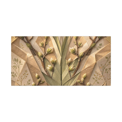 Kanso Paper Fold Canvas Art - Japandi Japanese Pattern