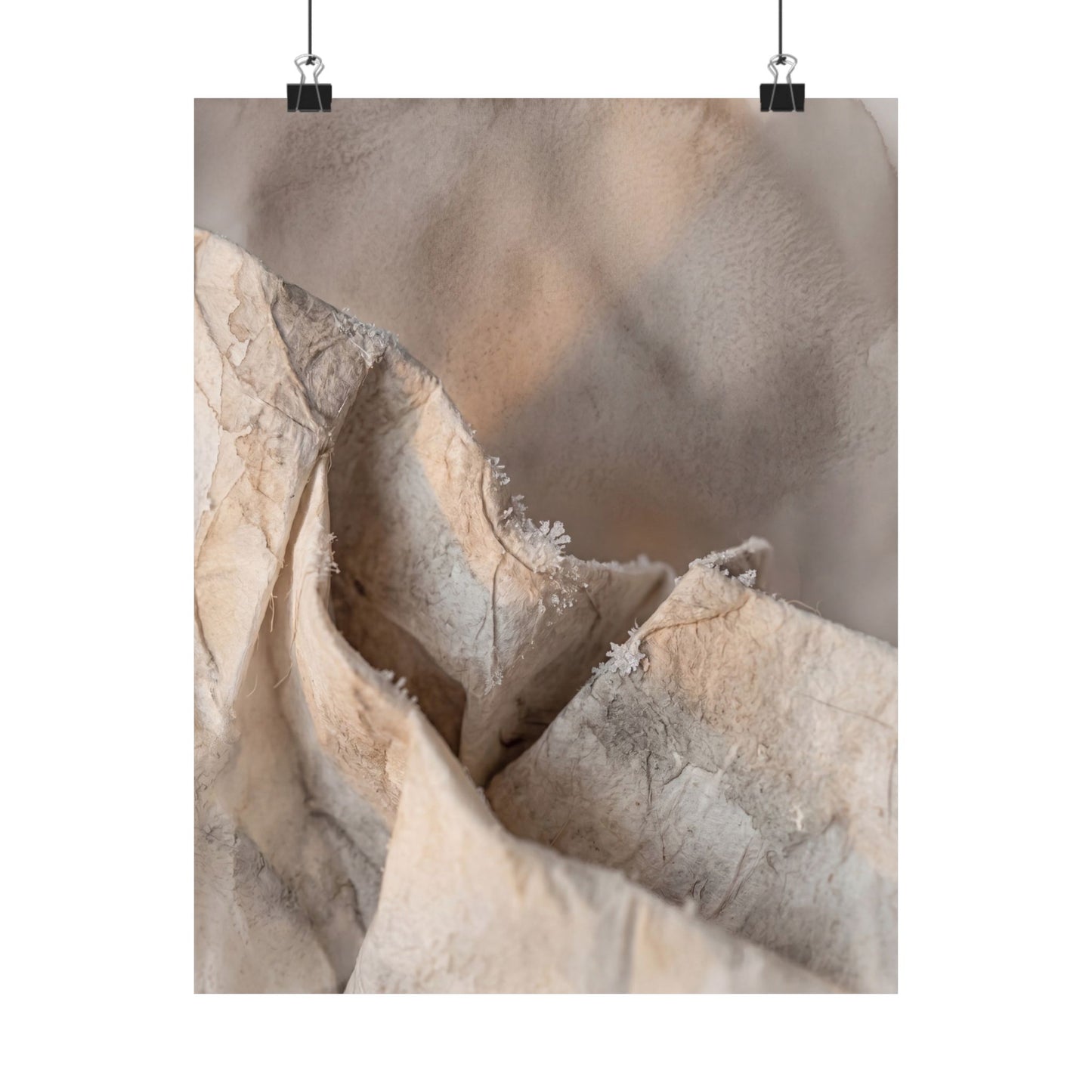Winter Paper Fold Watercolor Wall Art Print | Elegant Decor
