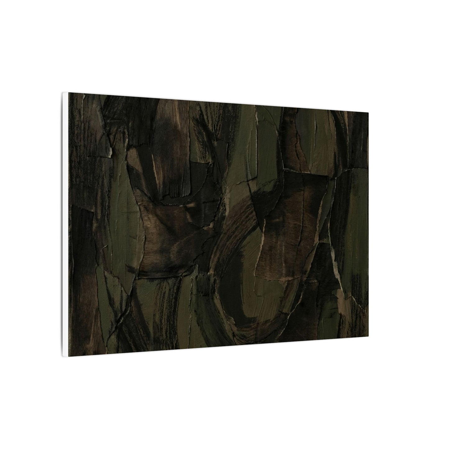 Mixed Media Dark Japandi Textured Canvas Art
