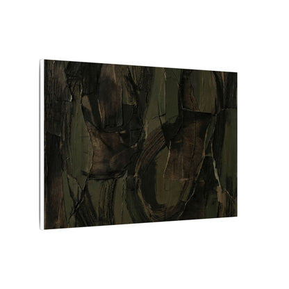 Mixed Media Dark Japandi Textured Canvas Art