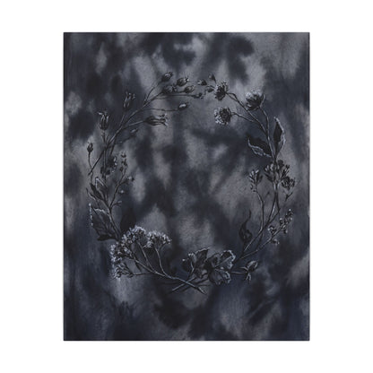 Dried Flowers Canvas Art | Winter Dark Japandi Shadow Zen Art