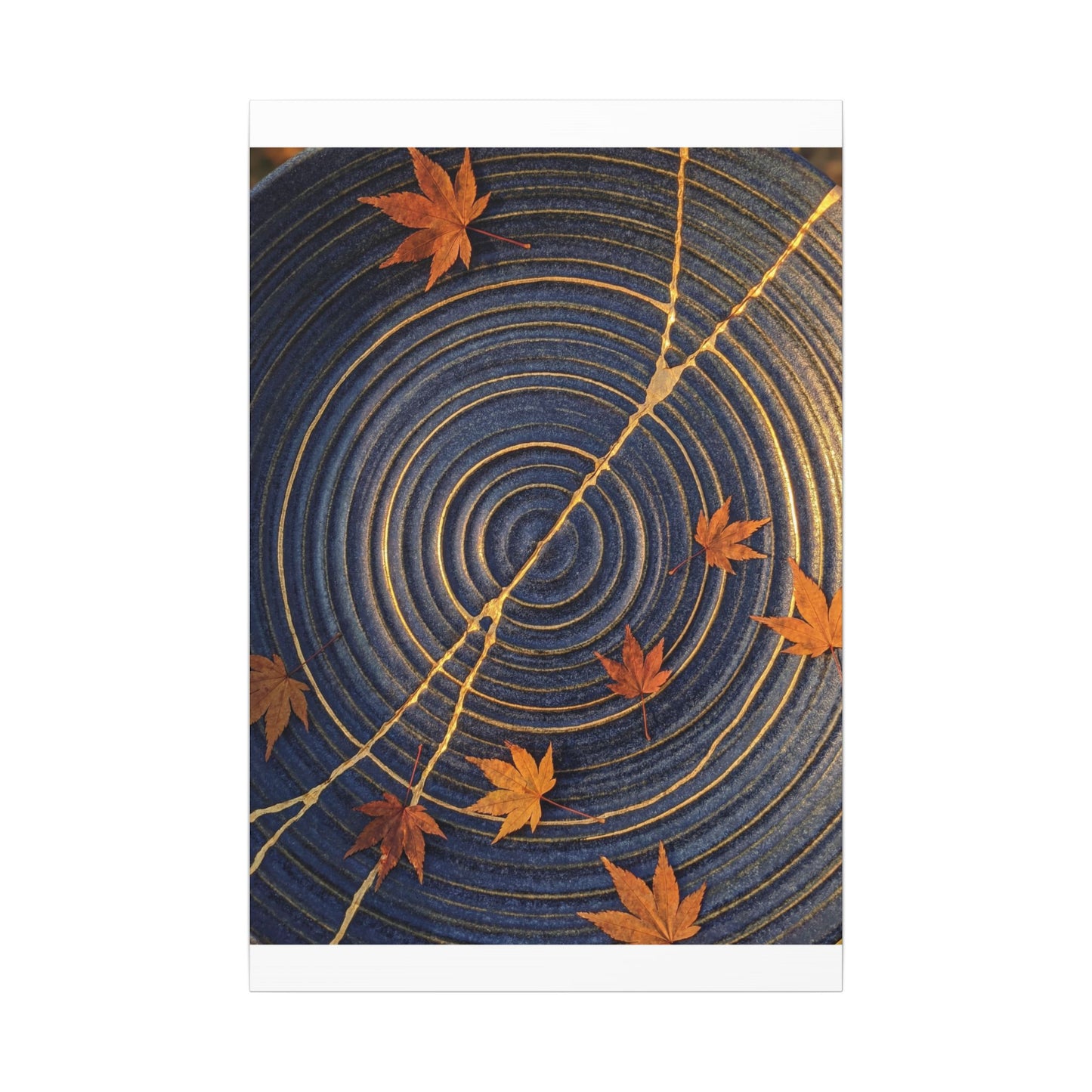 Water Ripple Gold Repair Canvas Art | Healing Kintsugi Art