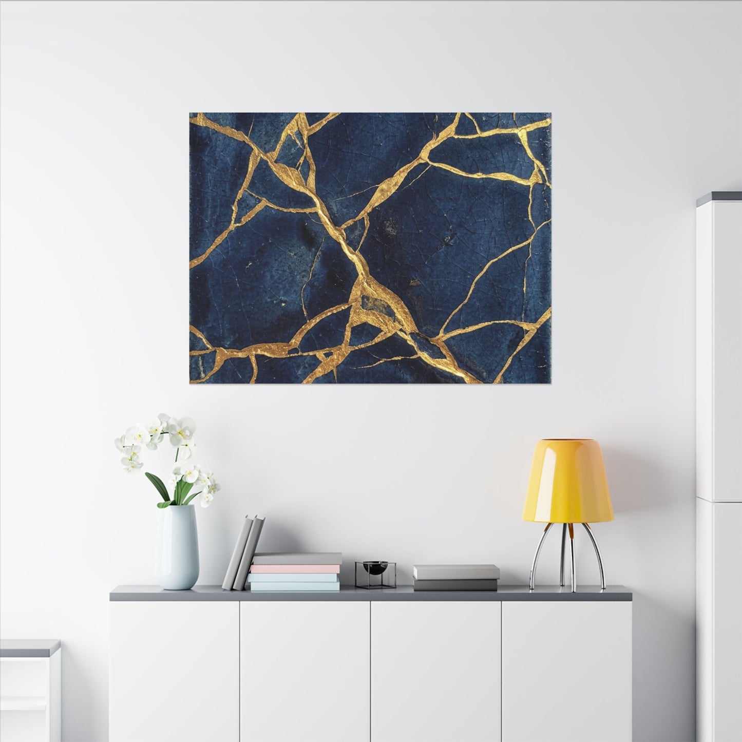 Kintsugi Crackle Canvas Art