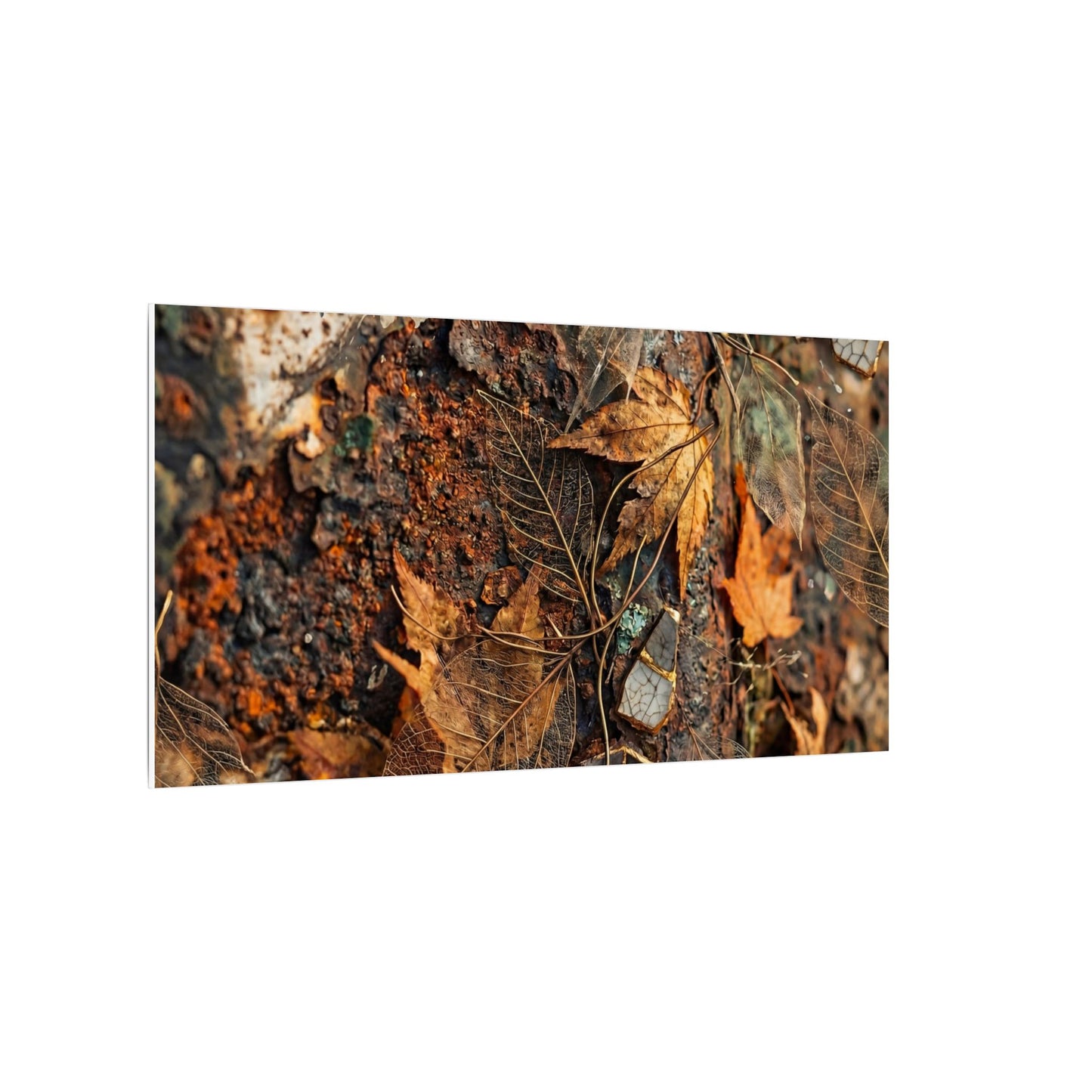Rust Patina Canvas Art | Autumn Japandi Texture Art