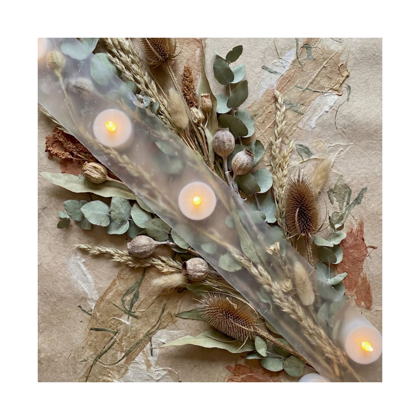Dried Flowers Wall Art Print | Winter Japandi Texture Art