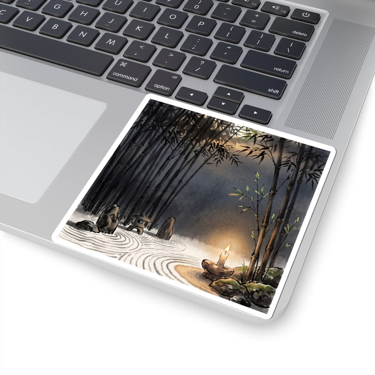 Candlelight Bamboo Grove Sticker - Zen Fukinsei