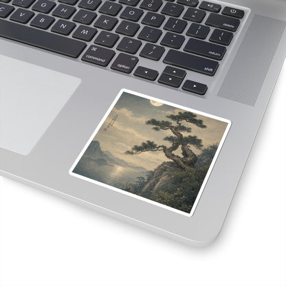 Pine Tree Sticker | Summer Japandi Minimal Line Art