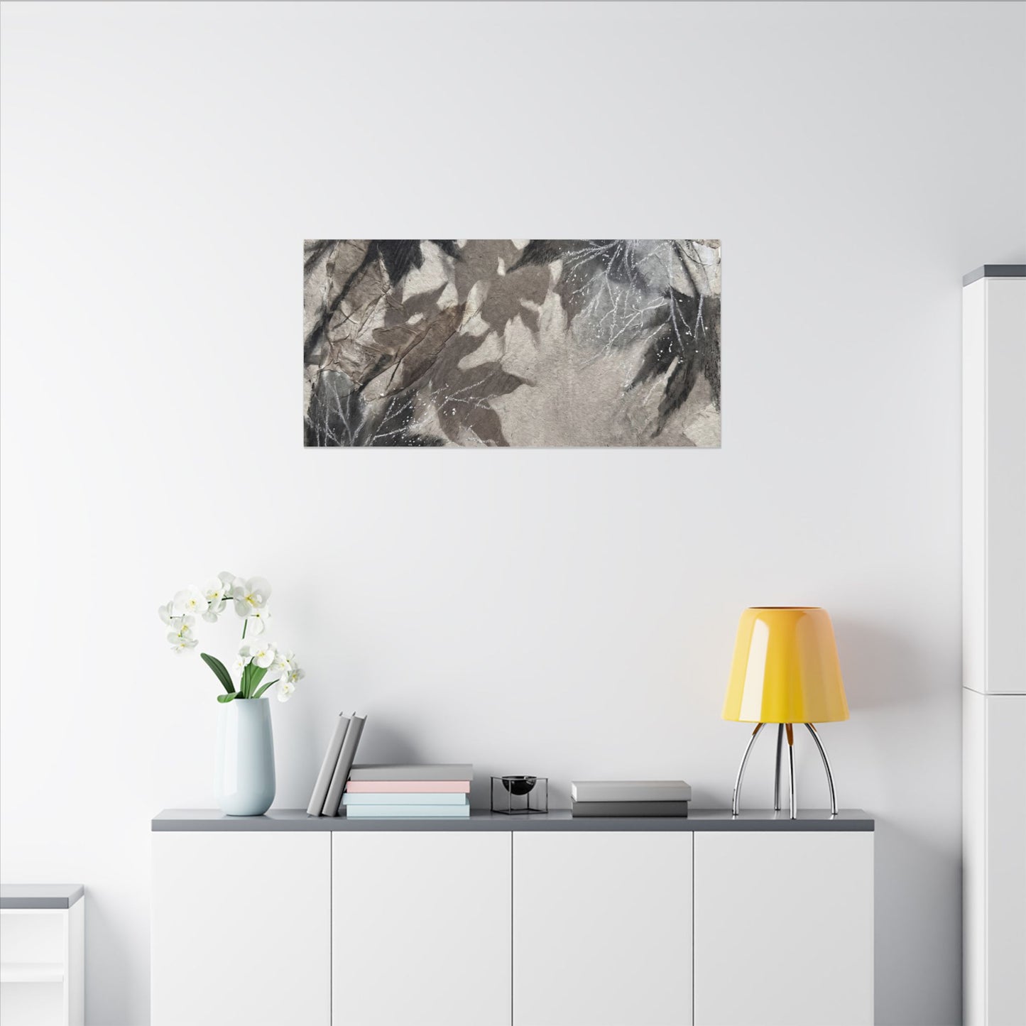 Shadow Play Texture Canvas Art | Cozy Japandi Art