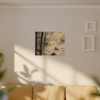 Peaceful Bamboo Grove Canvas Art - Karesansui Zen