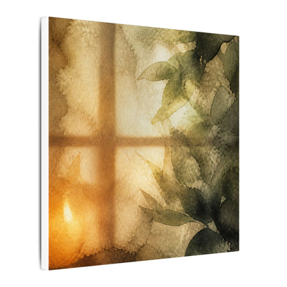 Cozy Shoji Screen Canvas Art - Watercolor Japandi