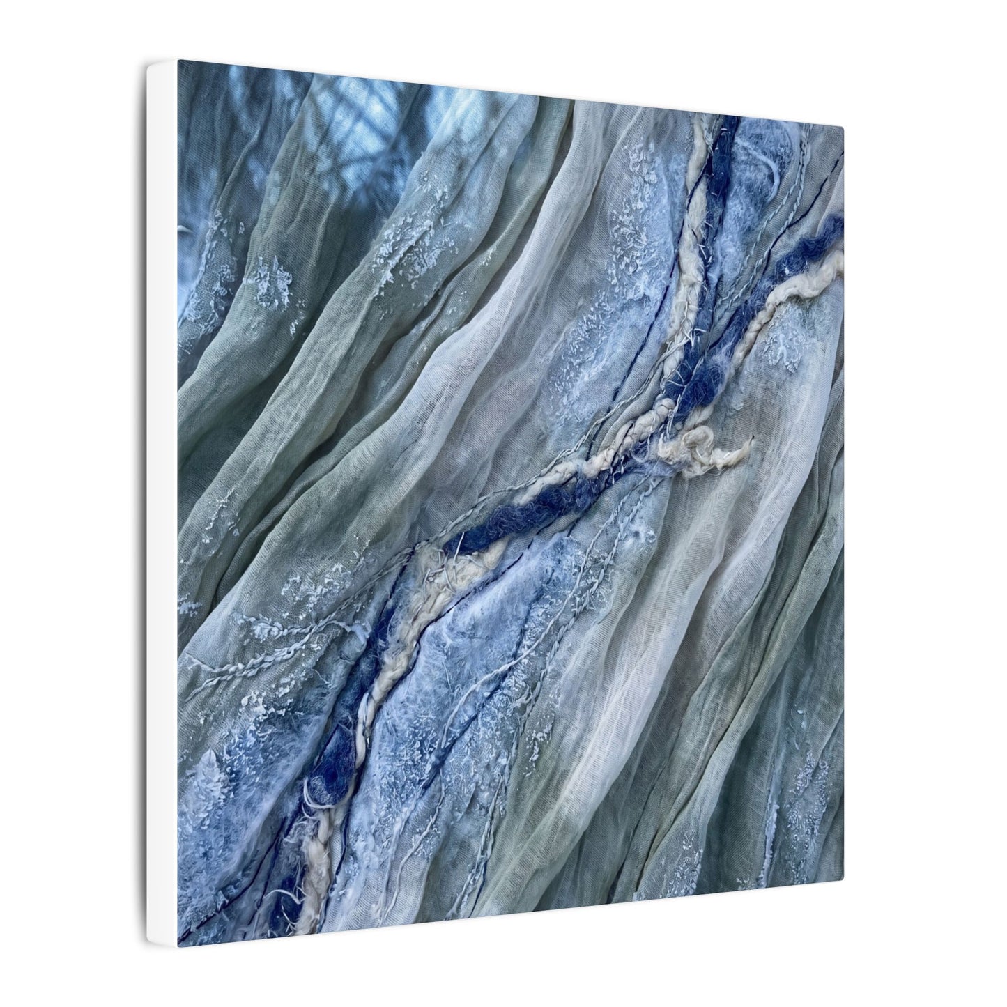 Moonlight Silk Drape Canvas Art - Japandi Mono No Aware