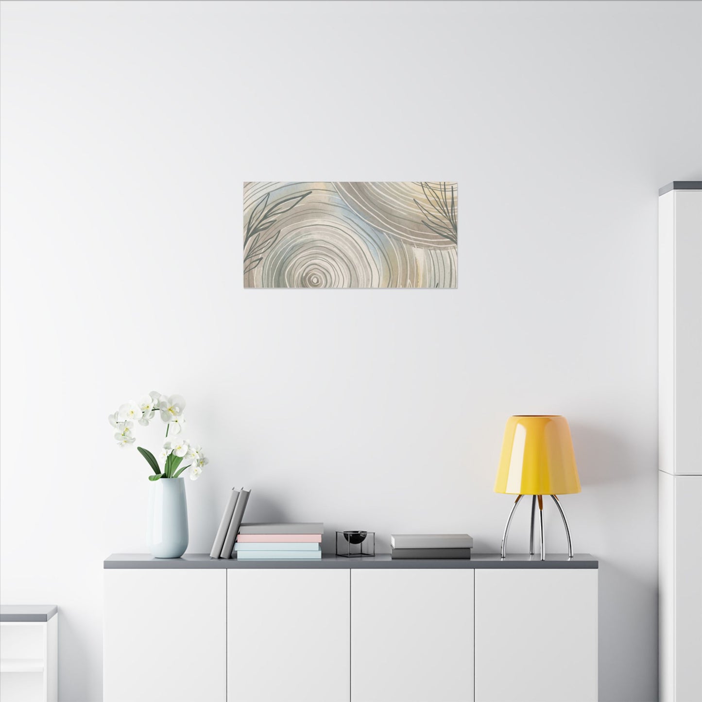 Kanso Water Ripple Canvas Art - Japandi Minimal Line