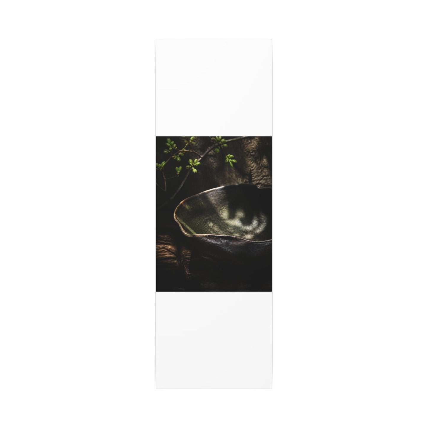 Sophisticated Ceramic Bowl Canvas Art - Dark Texture Dark Japandi