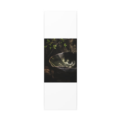 Sophisticated Ceramic Bowl Canvas Art - Dark Texture Dark Japandi