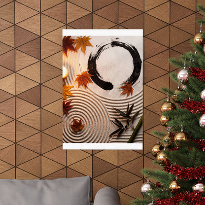 Zen Rock Garden in Candlelight | Enso Wall Art Print