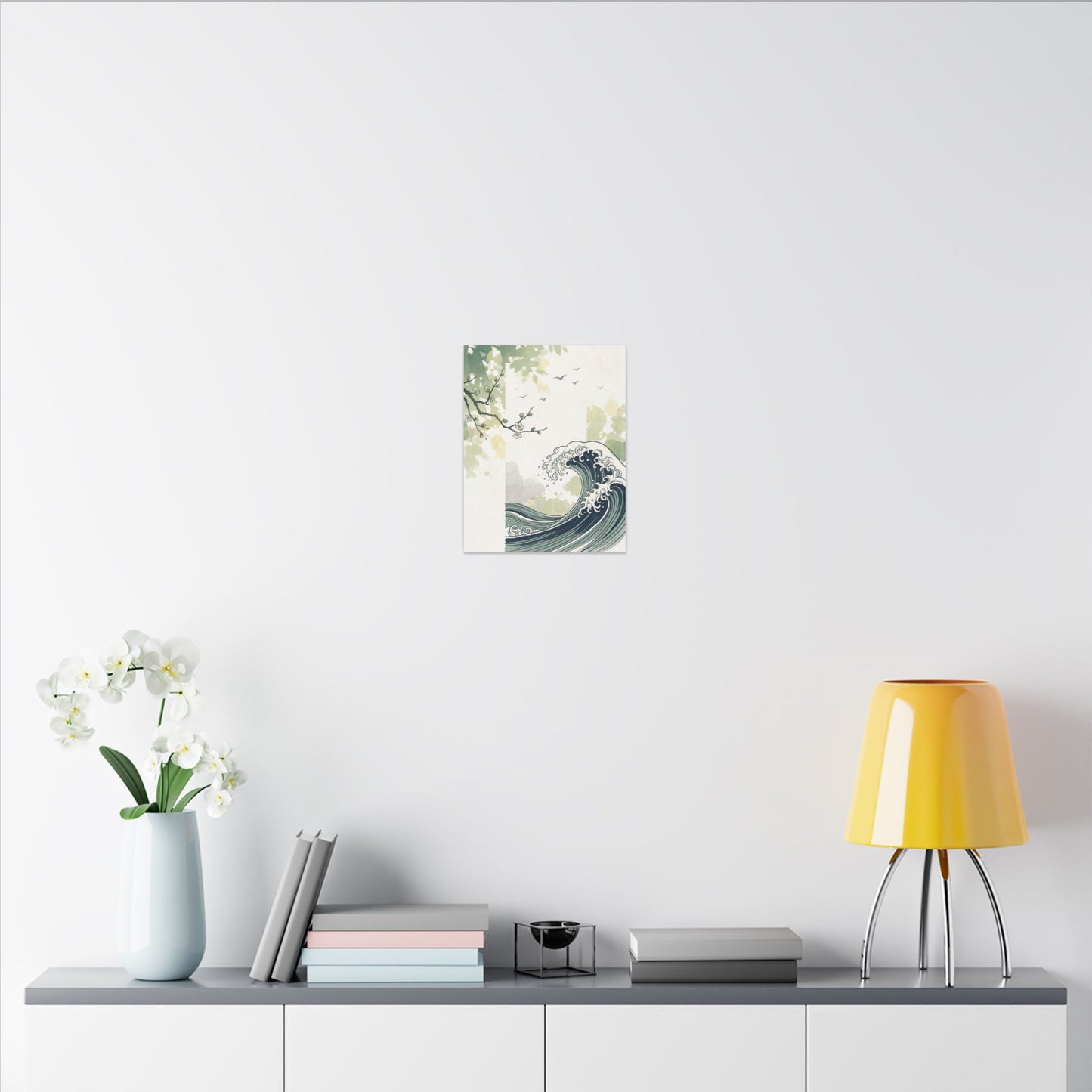 Spring Ocean Wave Ukiyo E Inspired Canvas Art | Serene Decor