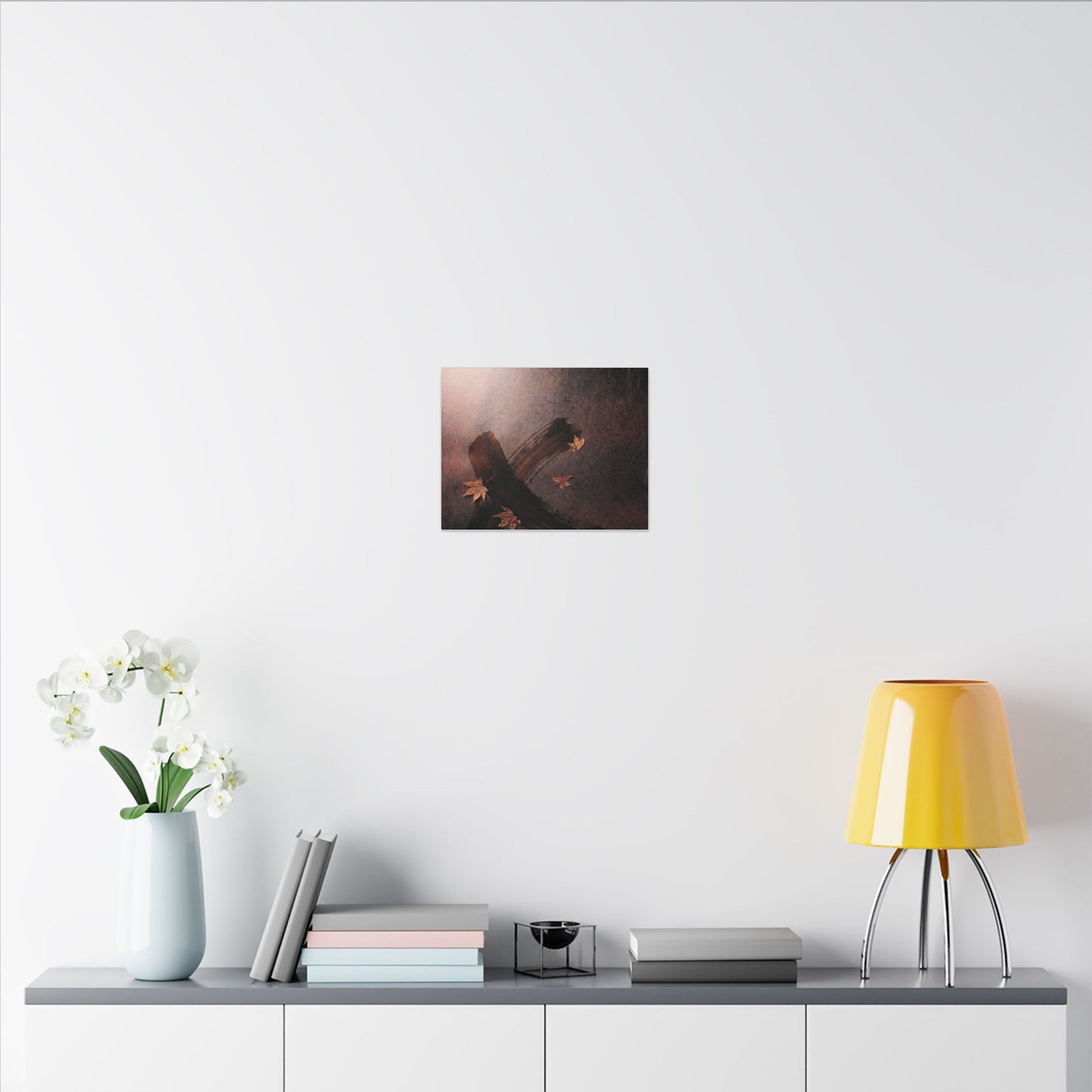 Moody Ink Brushstroke Canvas Art - Moody Minimal Dark Japandi