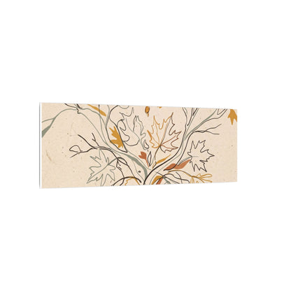 Warm Shadow Play Canvas Art - Minimal Line Japandi