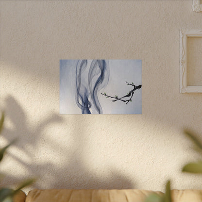 Incense Smoke Spring Canvas Art | Zen Tranquil Design