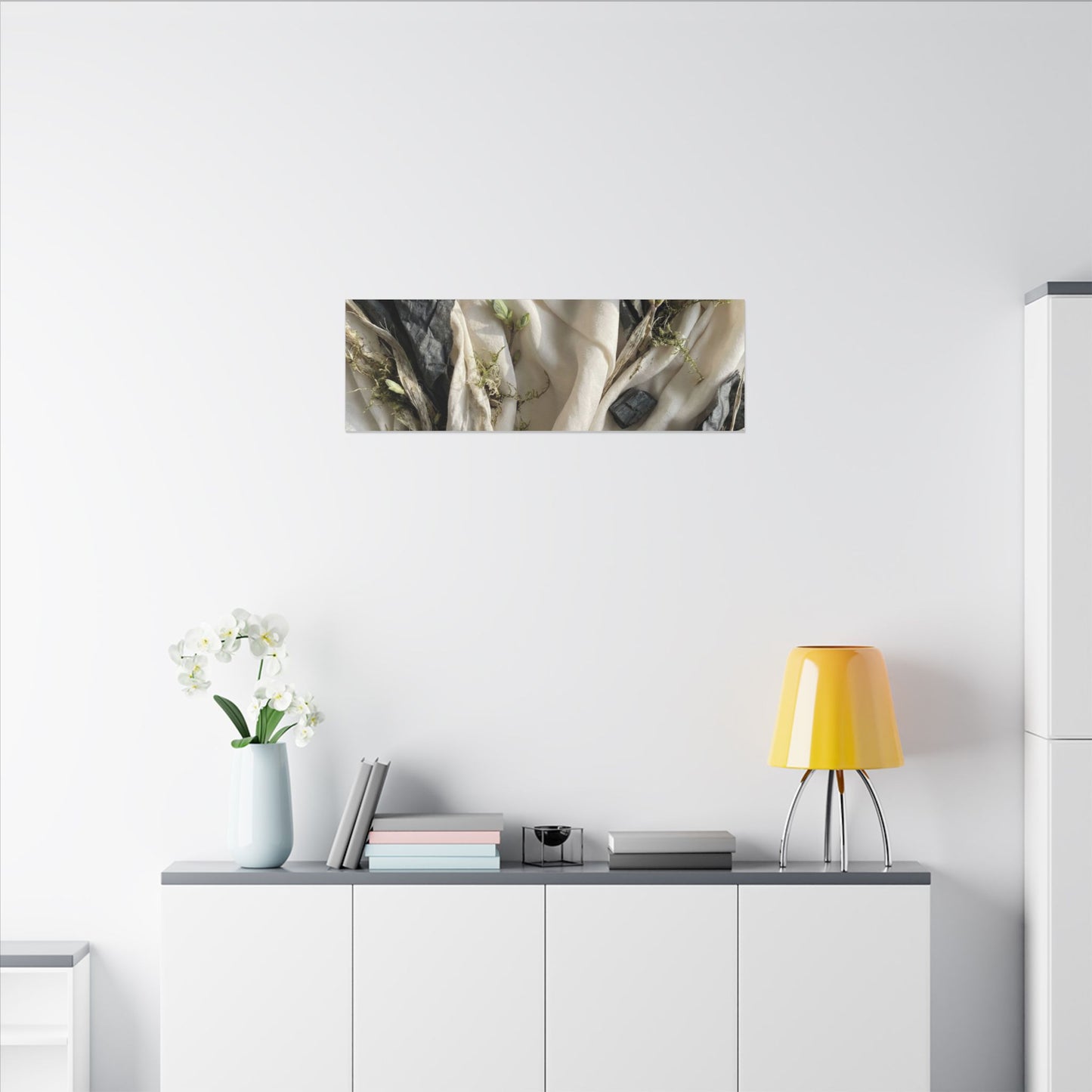 Spring Silk Drape Texture Canvas Art | Warm Decor