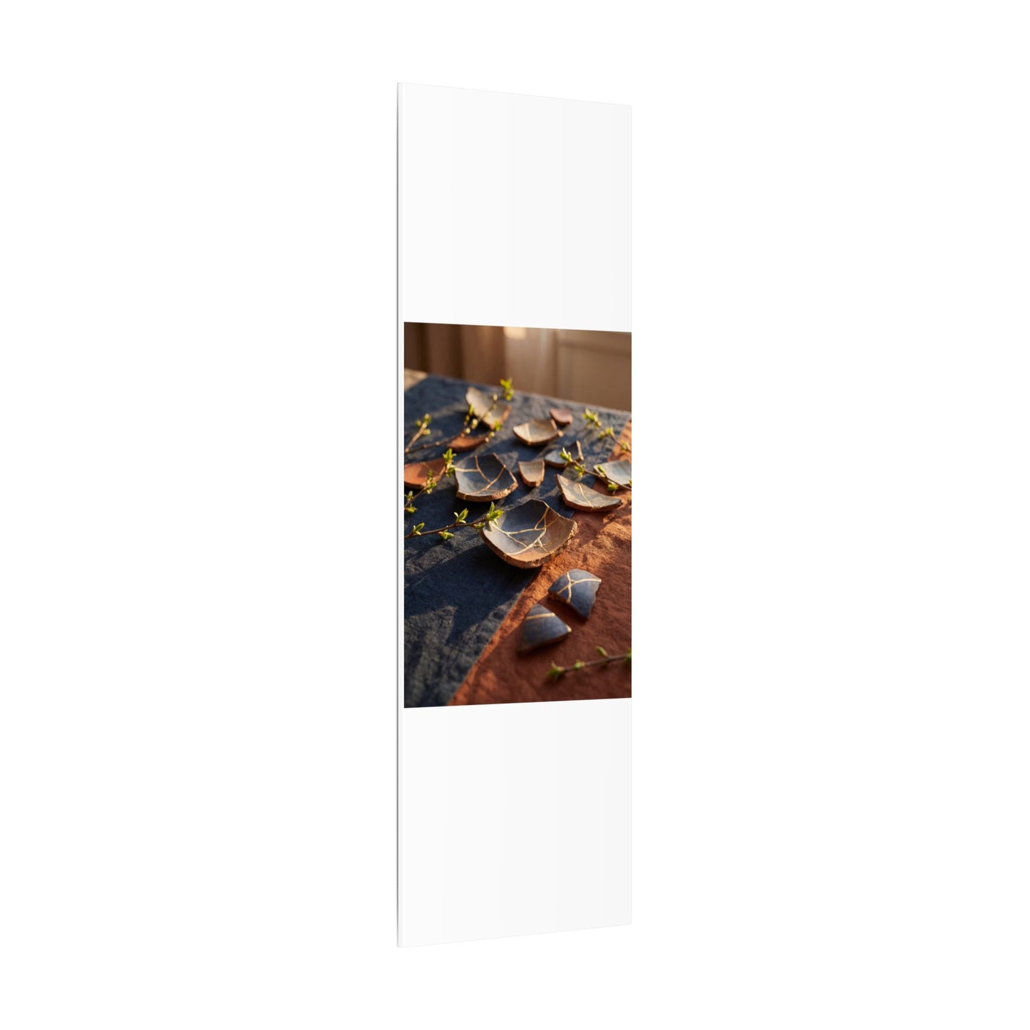 Spring Broken Pottery Gold Vein Canvas Art | Philosophical Decor