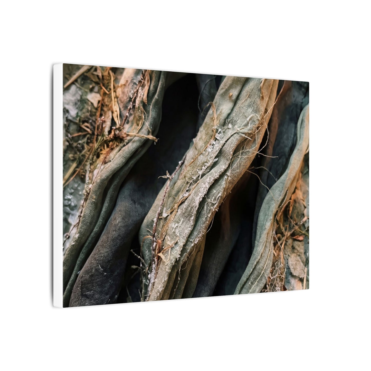 Silk Drape Winter Canvas Art | Japandi Cozy Design