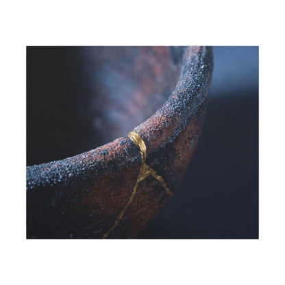 Artful Ceramic Bowl Canvas Art - Broken Beauty Kintsugi