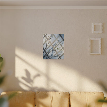 Shoji Screen Canvas Art | Spring Japandi Watercolor Art
