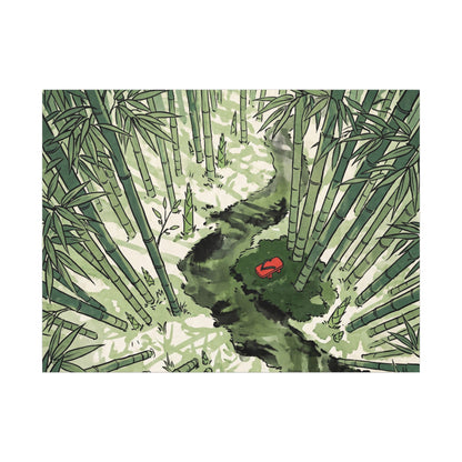 Peaceful Bamboo Grove Canvas Art - Ukiyo E Inspired Zen
