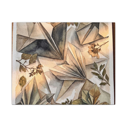 Golden Hour Paper Fold Canvas Art - Japandi Seijaku
